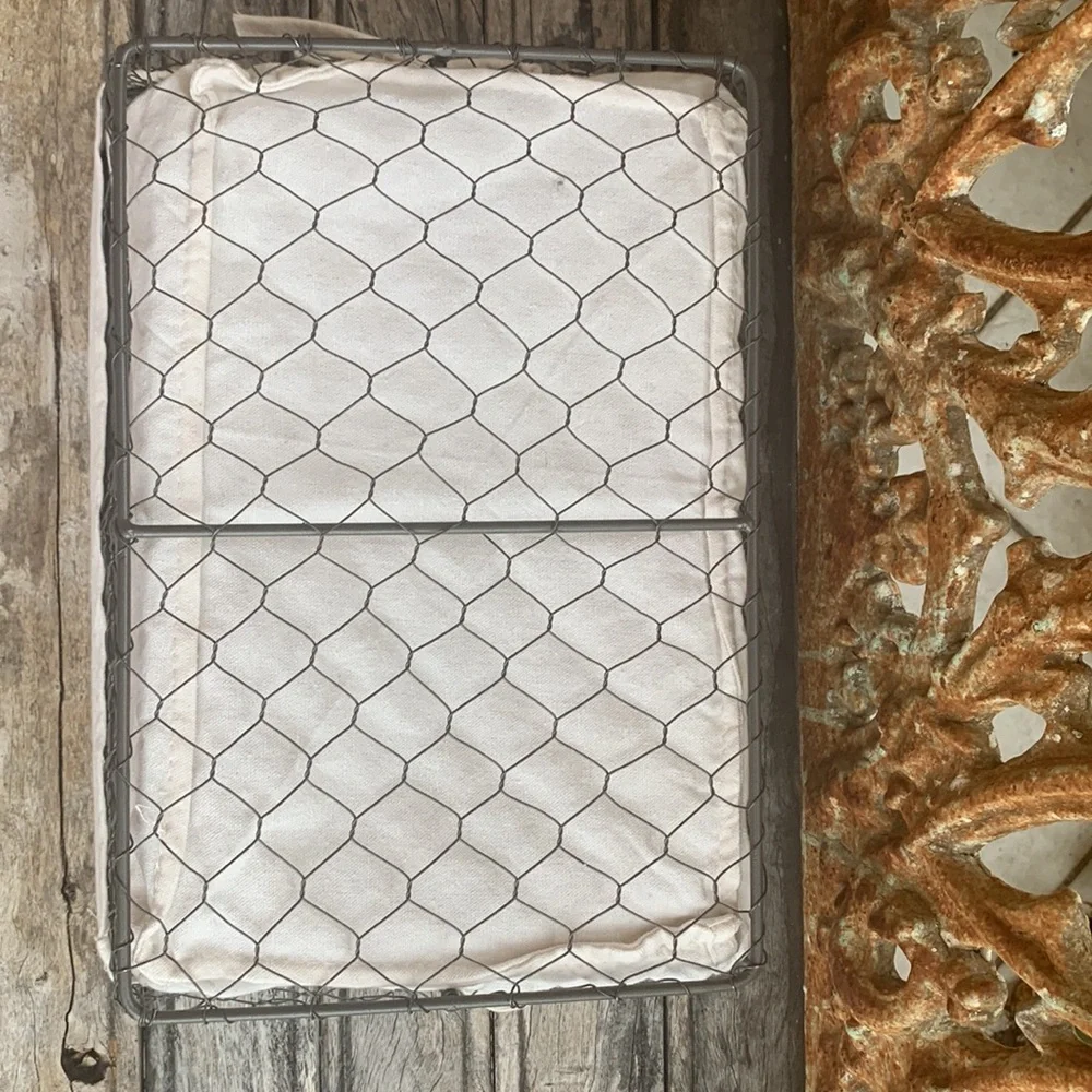 Farmhouse Chickenwire Lined Basket - Picture 5 of 10